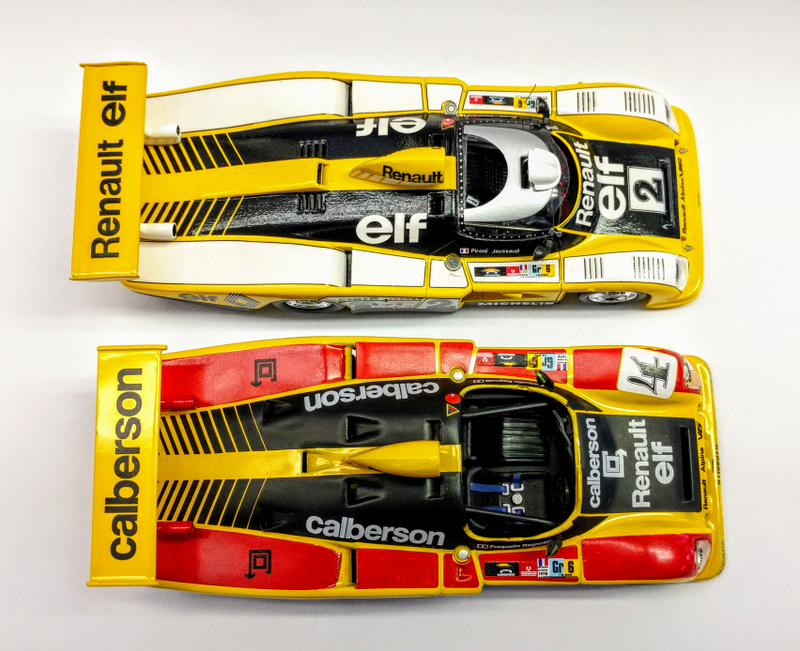 Spark top, IXO bottom. Note difference in rear body length between A and B model.